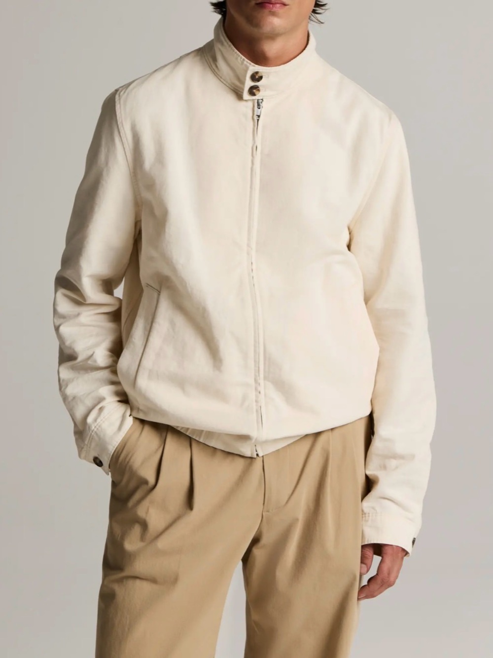 Vince Cotton & Linen Bomber Jacket New